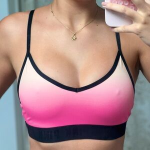 VS PINK Peach to Pink Ombre Sports Bra size Small